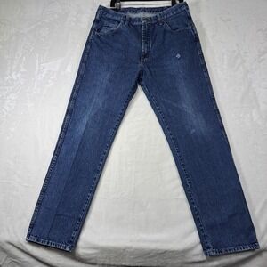 Wrangler Retro Relaxed Boot Jeans Mens 36x32 Blue Denim Dark Wash